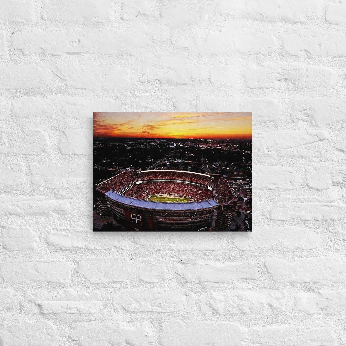 Alabama Crimson Tide - Bryant-Denny Stadium Sunset Aerial Canvas