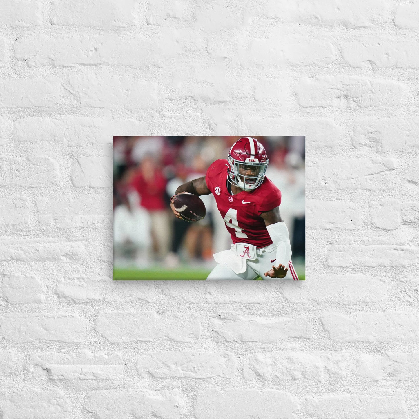 Alabama Crimson Tide - Jalen Milroe Football Canvas