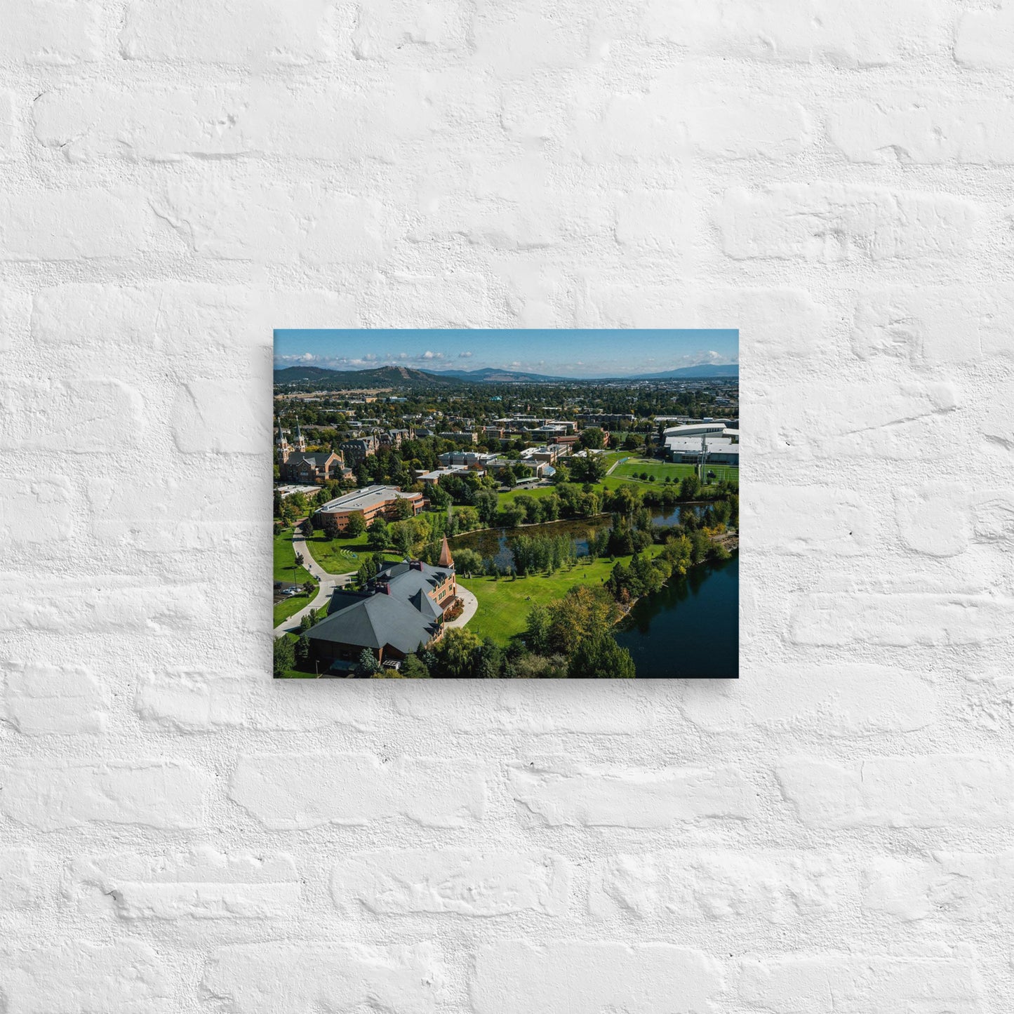 Gonzaga Bulldogs - Gonzaga University Aerial Campus Canvas