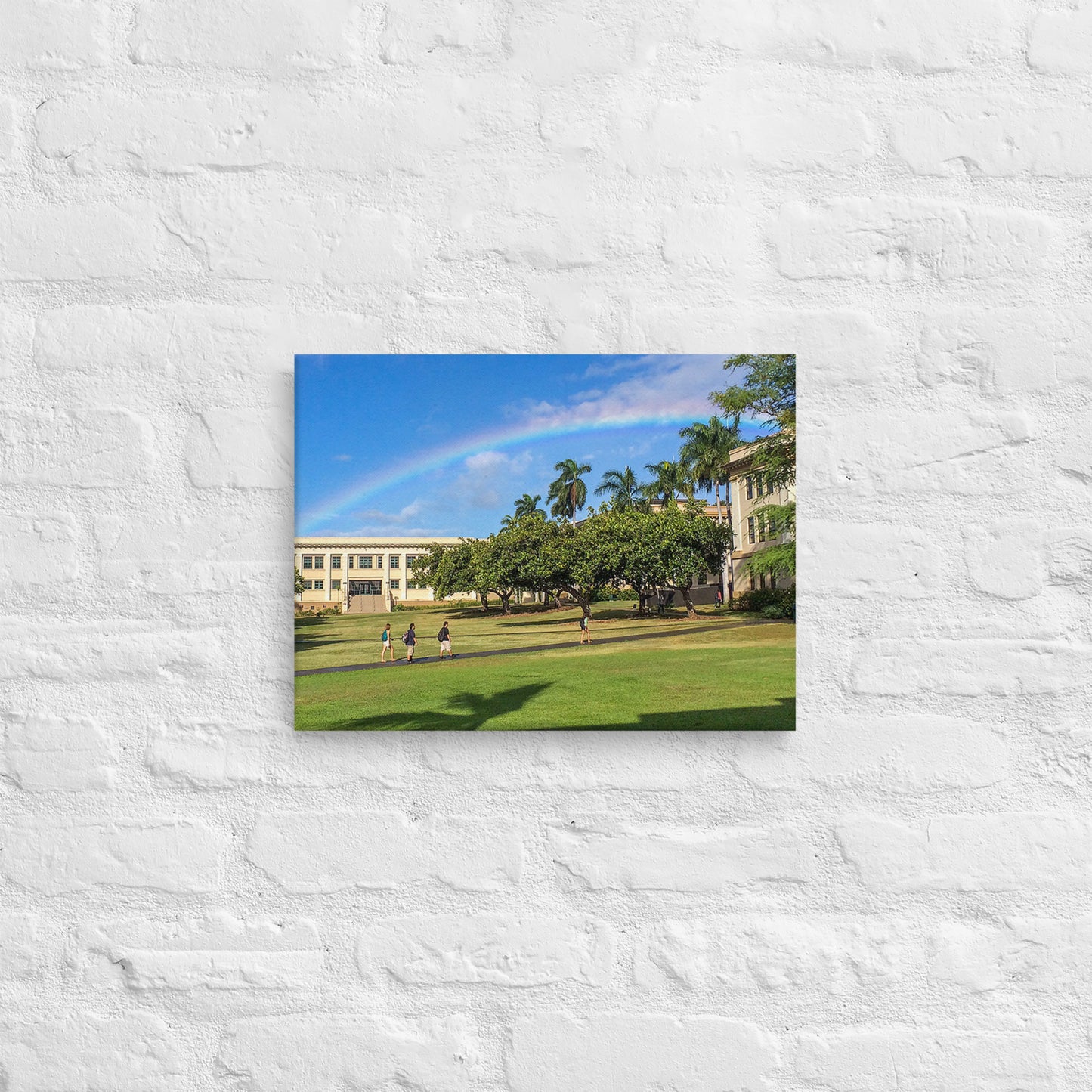 Hawaii Rainbow Warriors - University of Hawaii Rainbow Campus Canvas