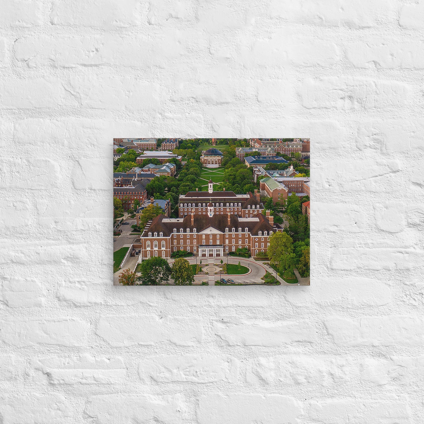 Illinois Fighting Illini - University of Illinois Aerial Campus Canvas