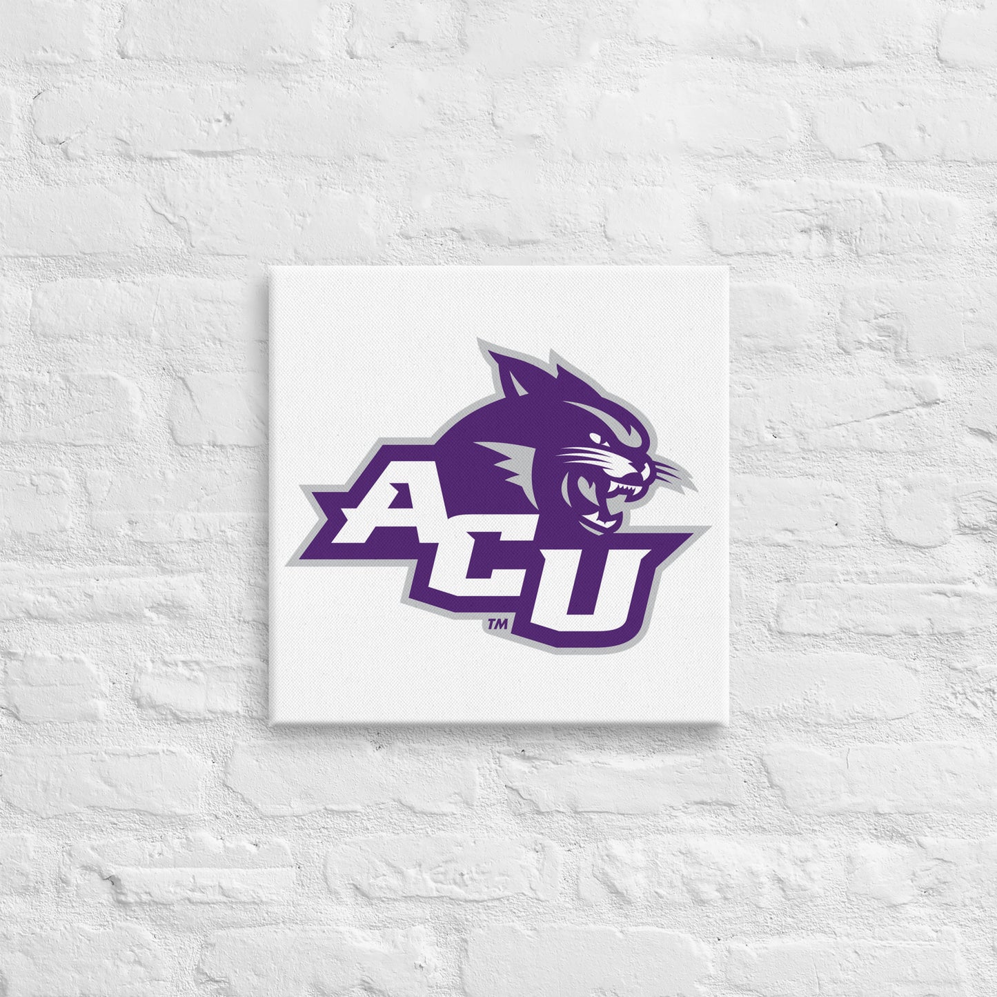 Abilene Christian Wildcats - Modern Wildcats Logo Canvas