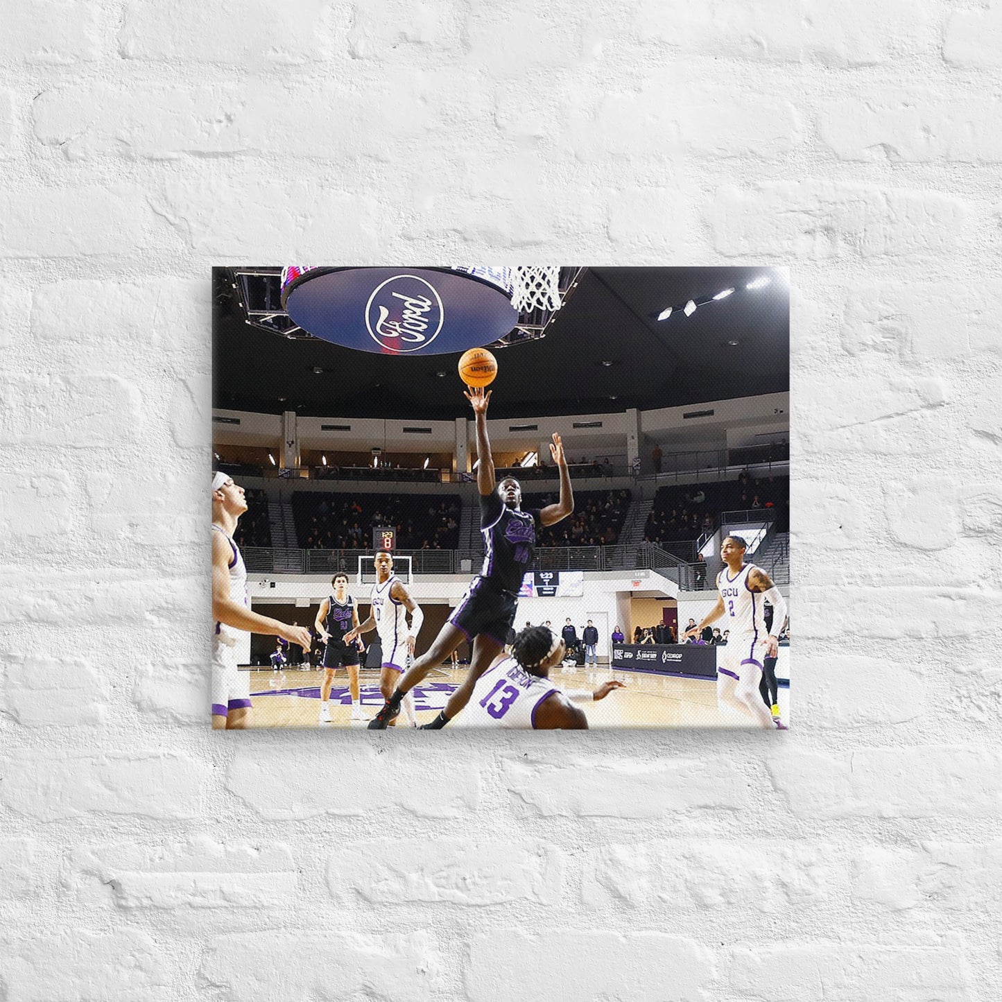 Abilene Christian Wildcats - Ali Abdou Dibba Basketball Canvas