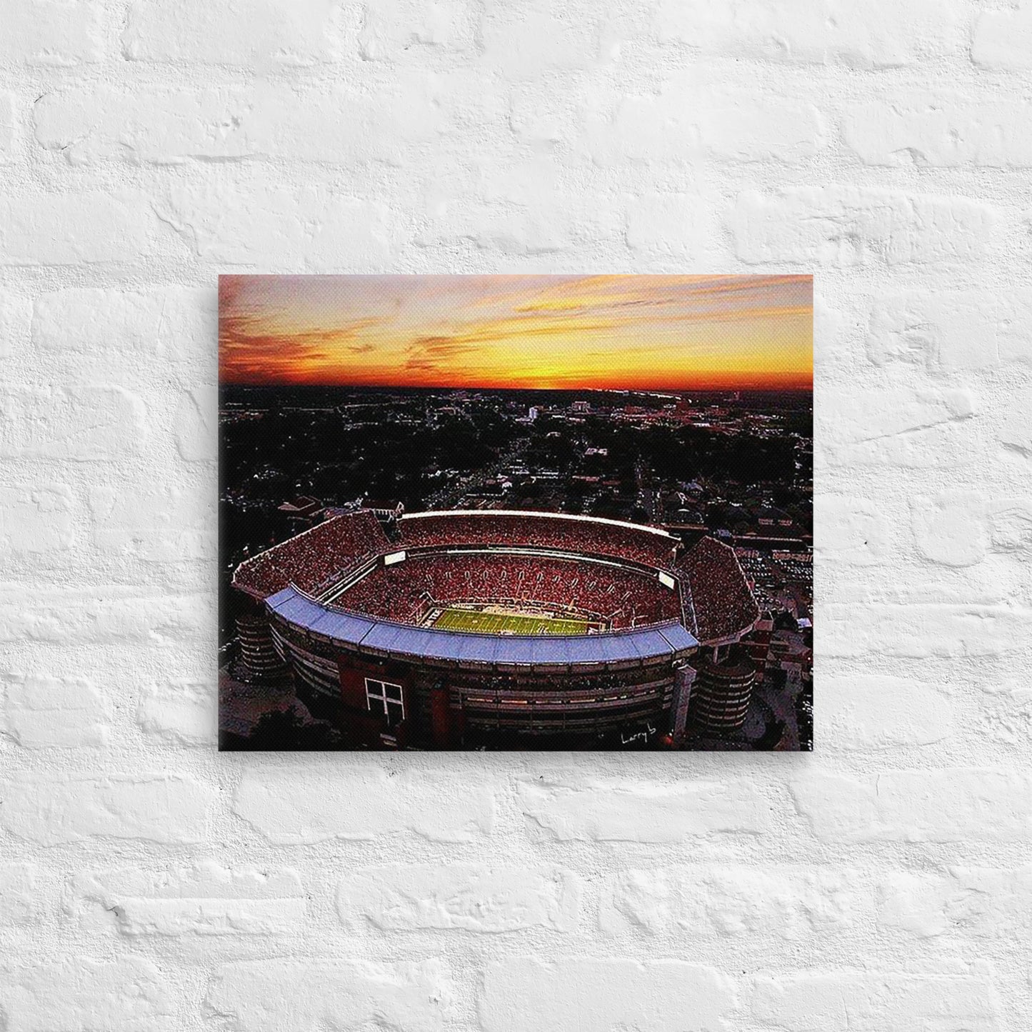 Alabama Crimson Tide - Bryant-Denny Stadium Sunset Aerial Canvas