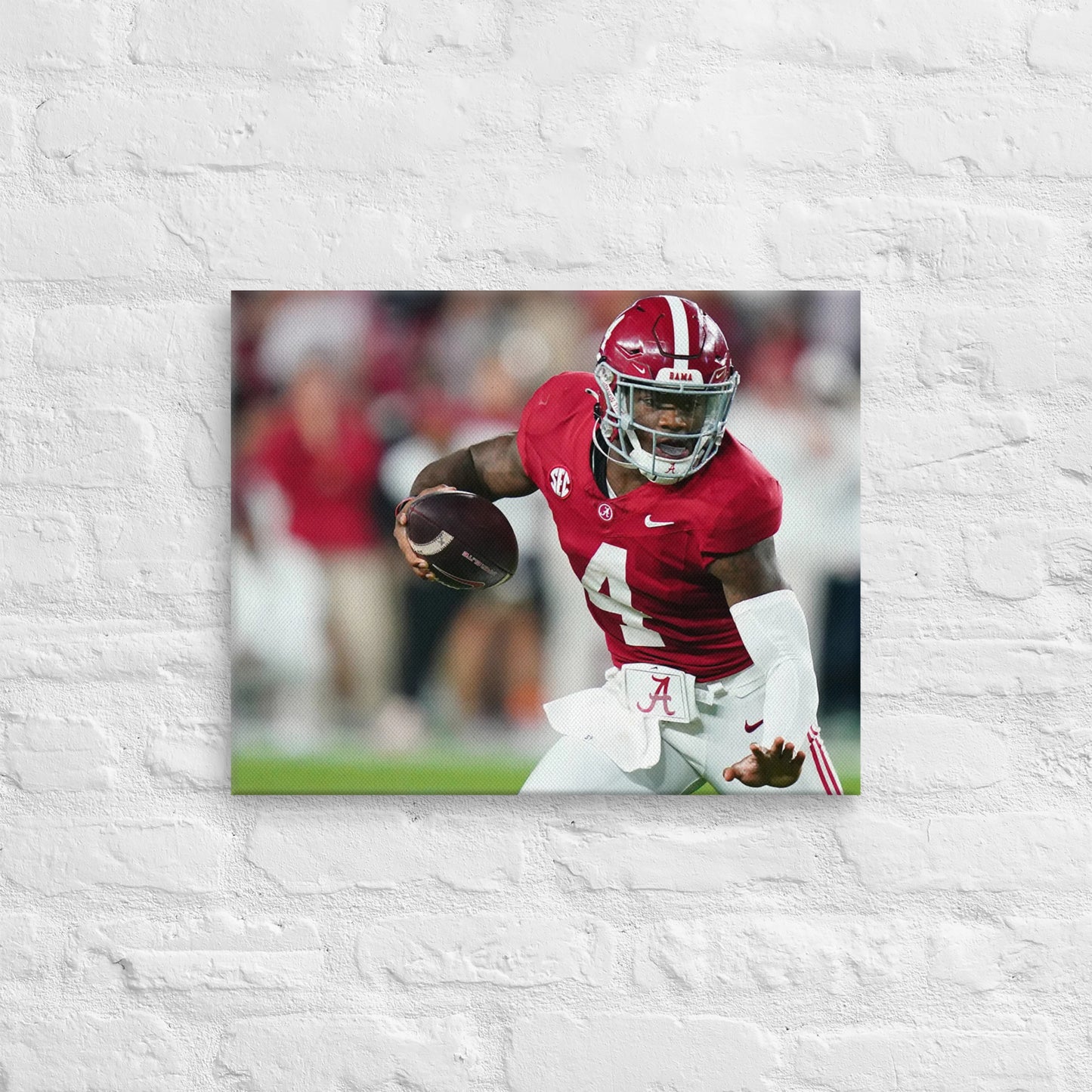 Alabama Crimson Tide - Jalen Milroe Football Canvas