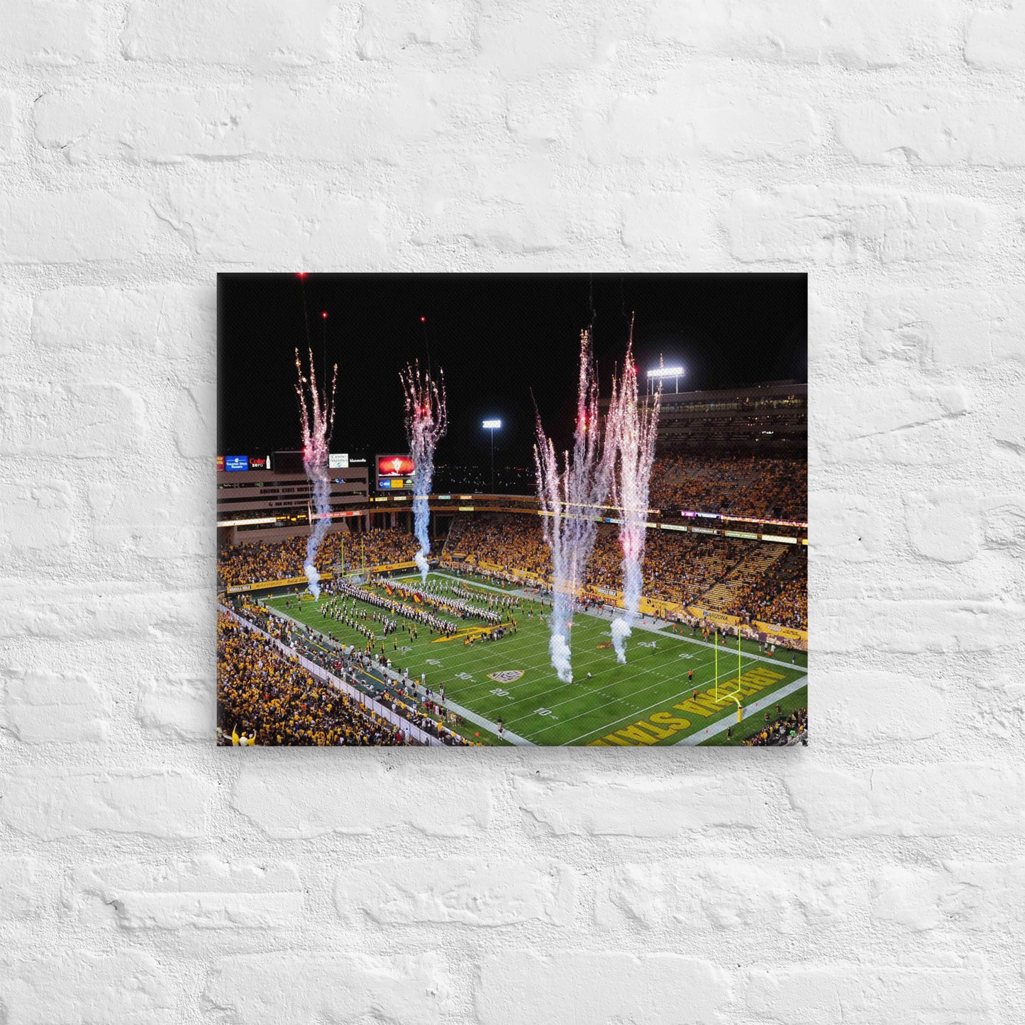 Arizona State Sun Devils - Mountain America Stadium Nighttime Canvas