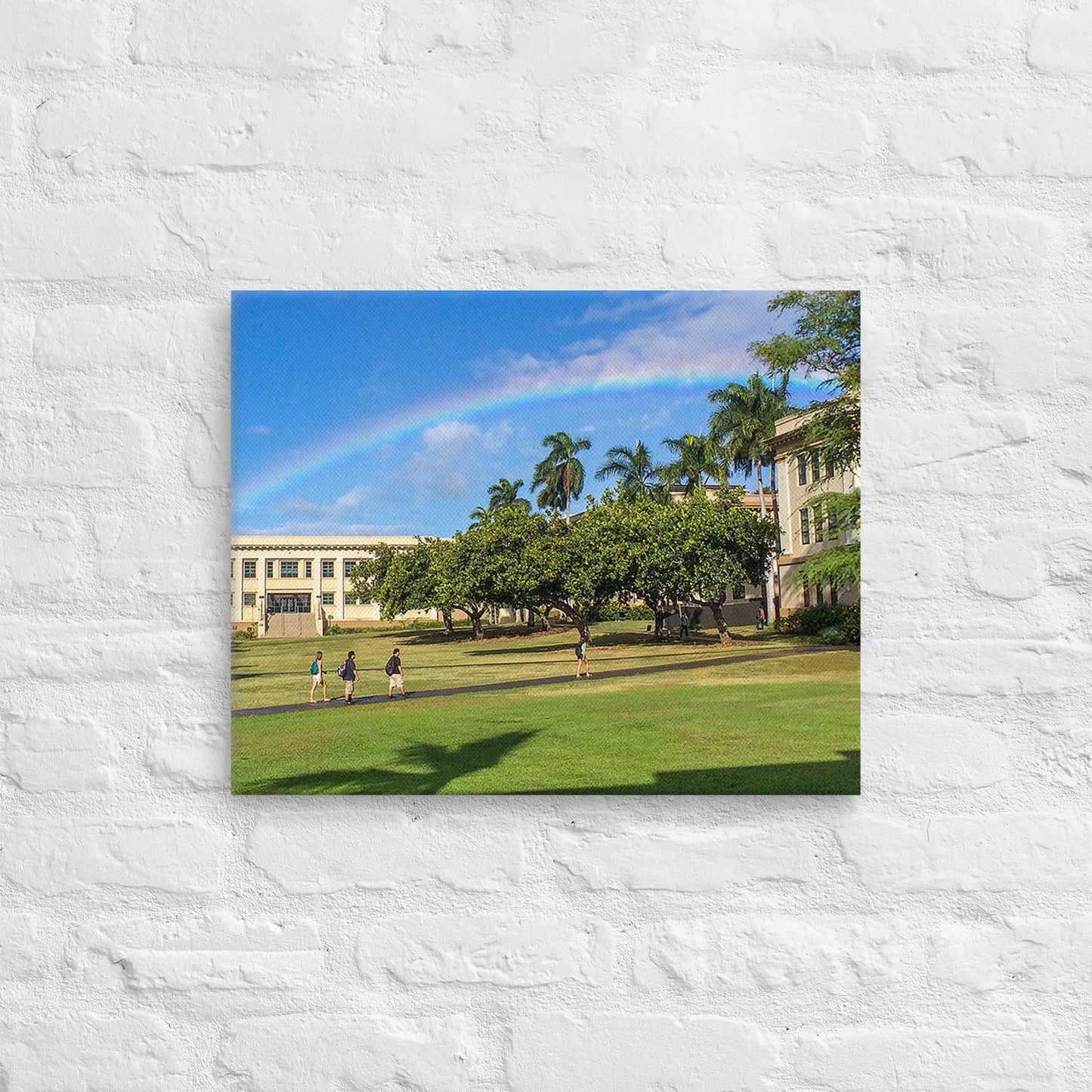 Hawaii Rainbow Warriors - University of Hawaii Rainbow Campus Canvas