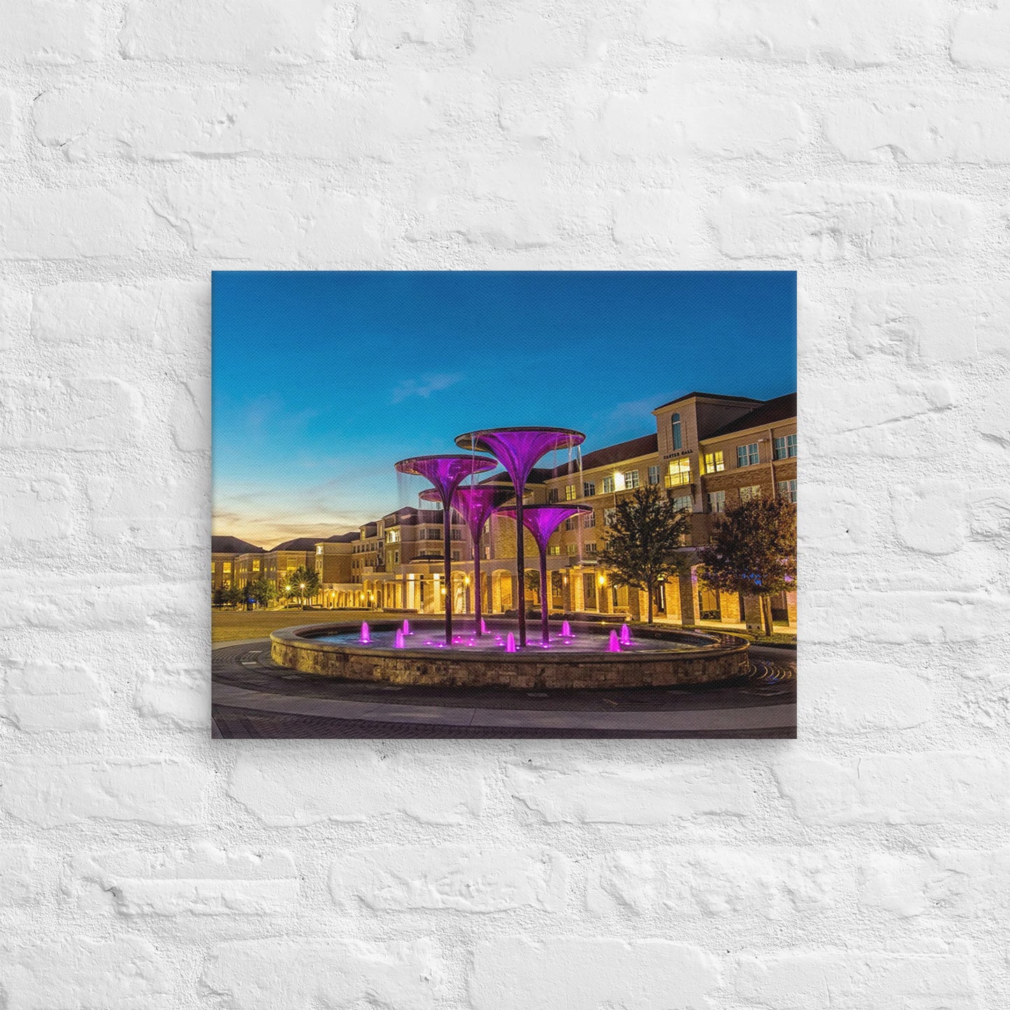 TCU Horned Frogs - Texas Christian University Dusk Campus Canvas