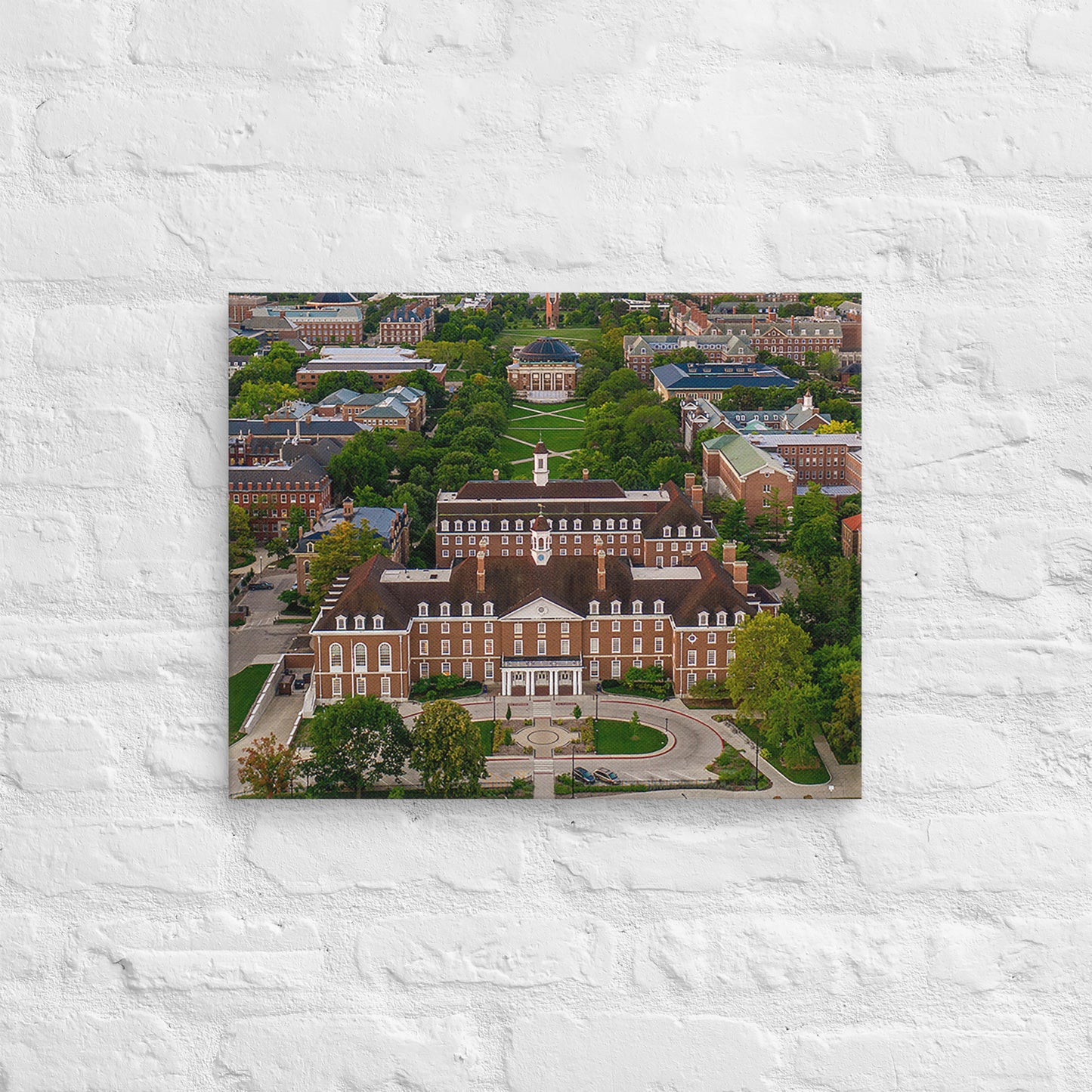 Illinois Fighting Illini - University of Illinois Aerial Campus Canvas