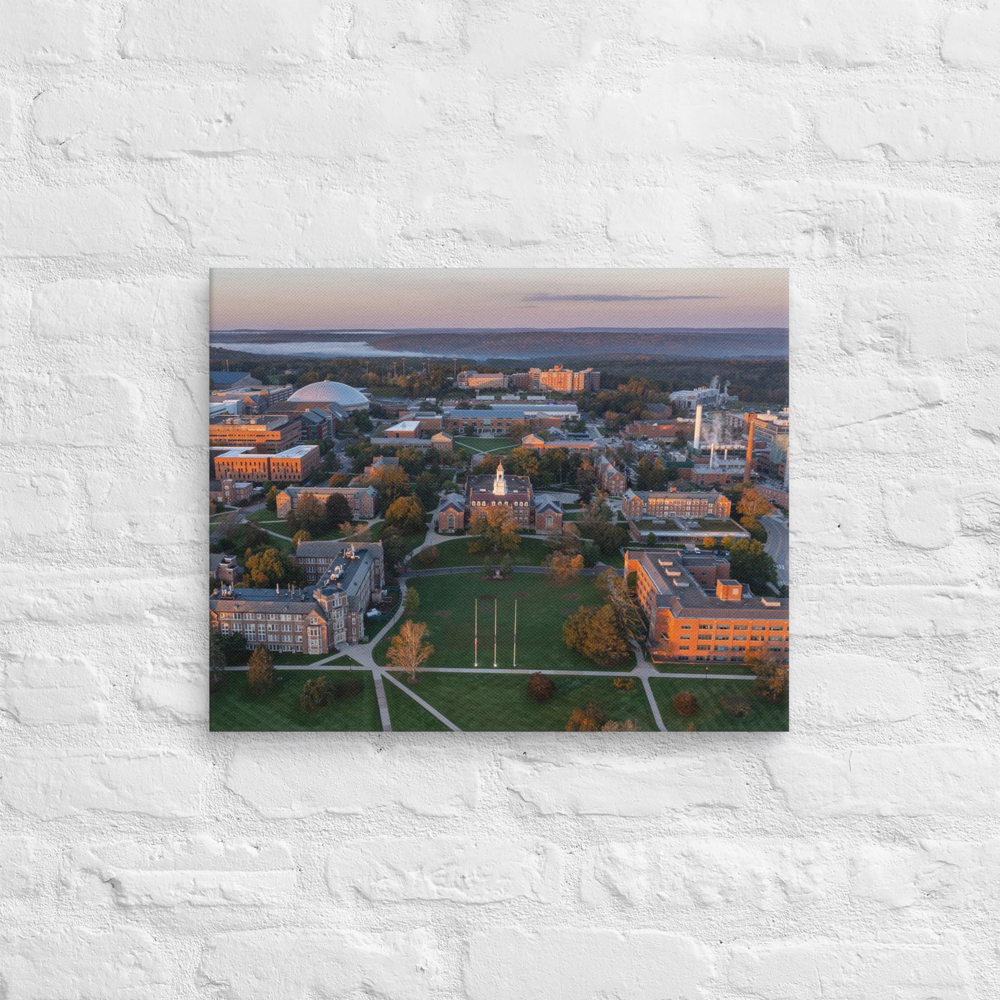 UConn Huskies - University of Connecticut Aerial Campus Canvas