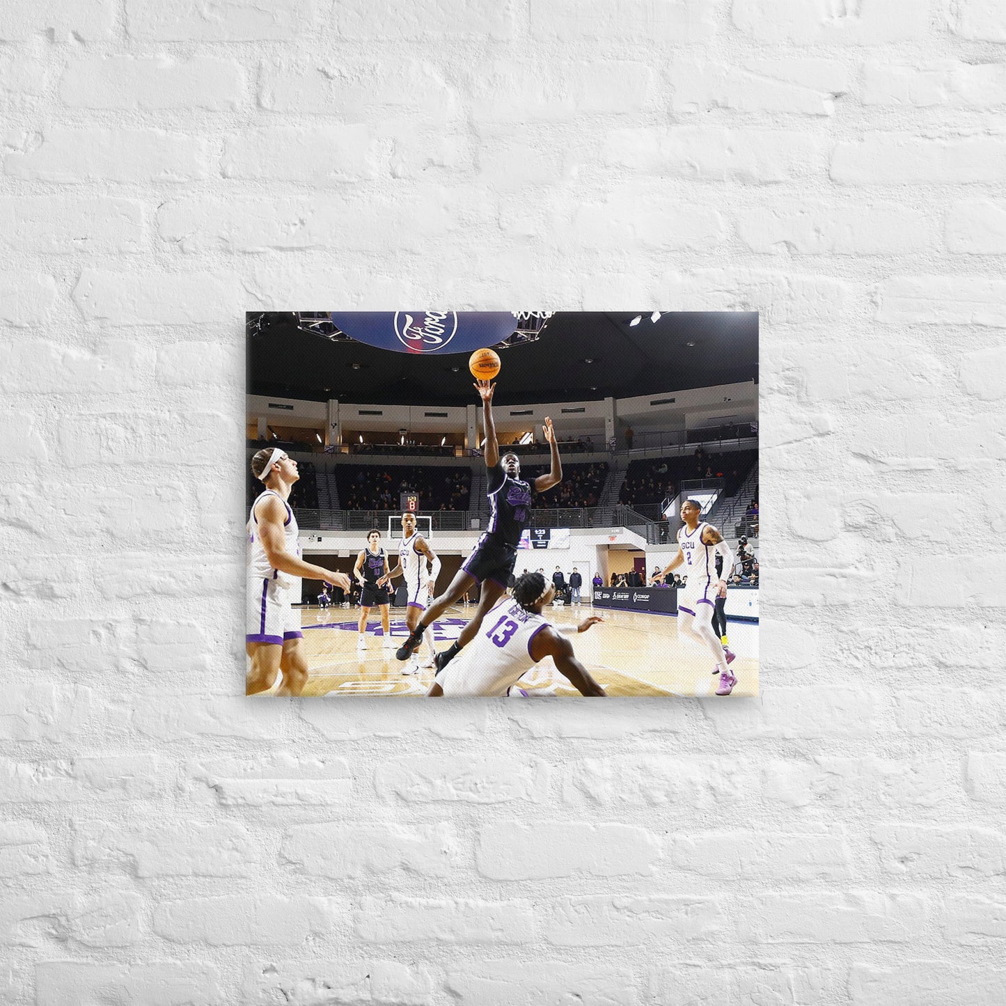 Abilene Christian Wildcats - Ali Abdou Dibba Basketball Canvas