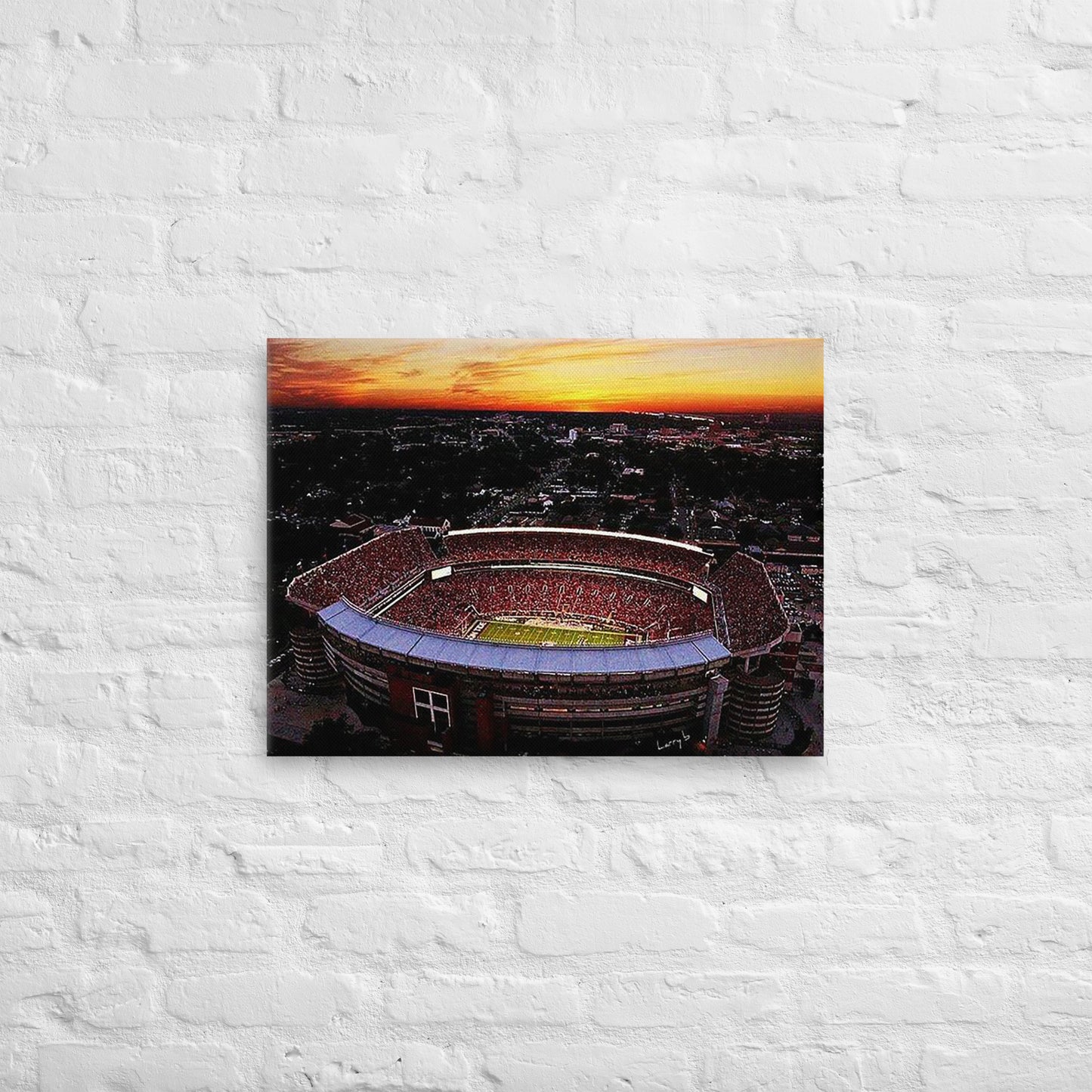 Alabama Crimson Tide - Bryant-Denny Stadium Sunset Aerial Canvas