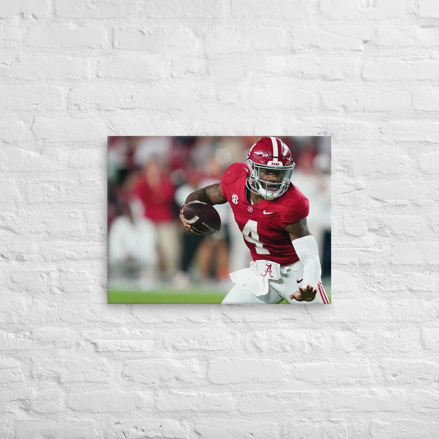 Alabama Crimson Tide - Jalen Milroe Football Canvas