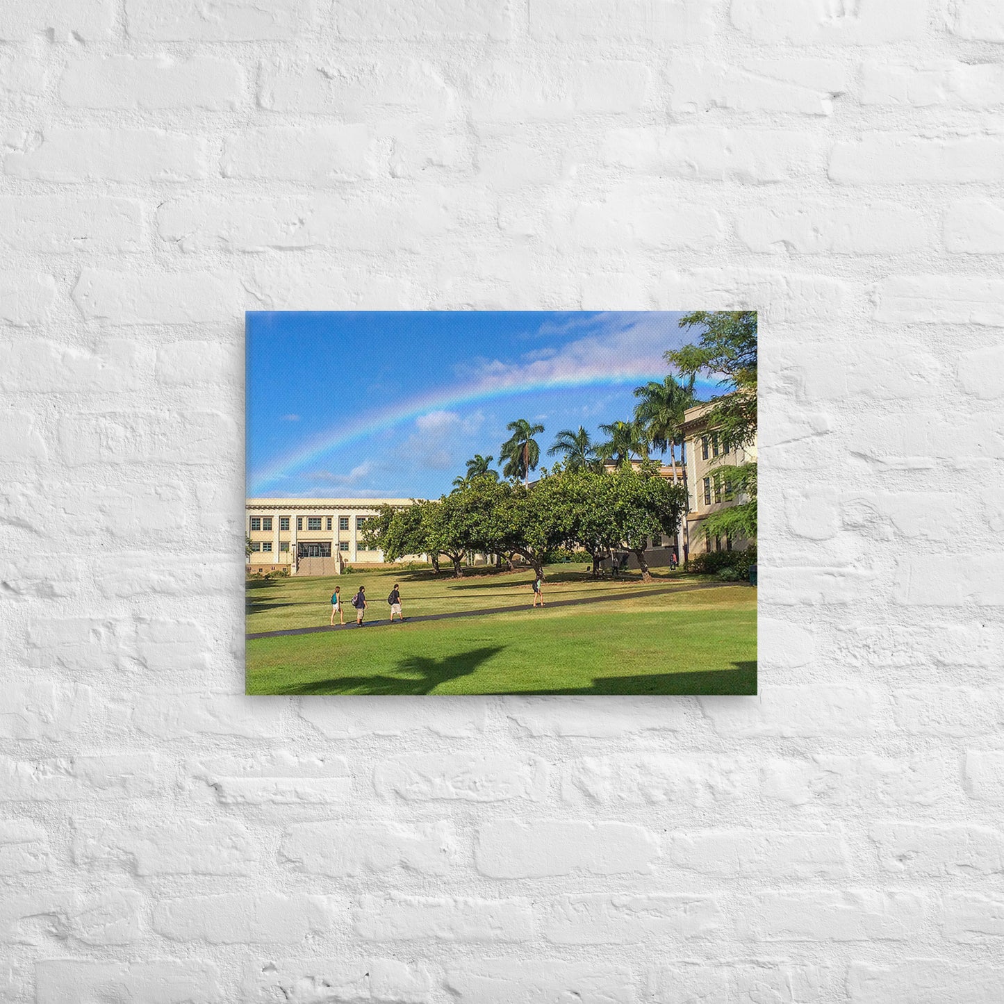 Hawaii Rainbow Warriors - University of Hawaii Rainbow Campus Canvas