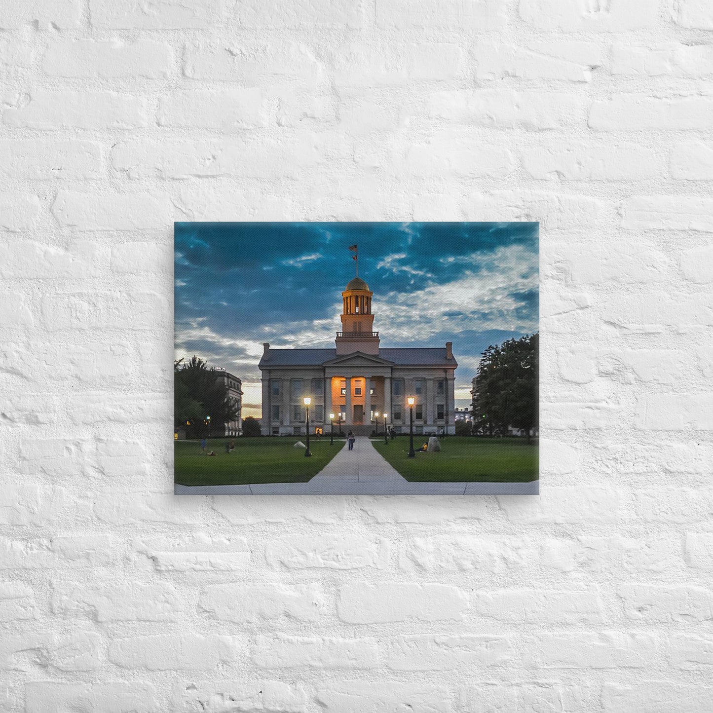 Iowa Hawkeyes - University of Iowa Dusk Campus Canvas