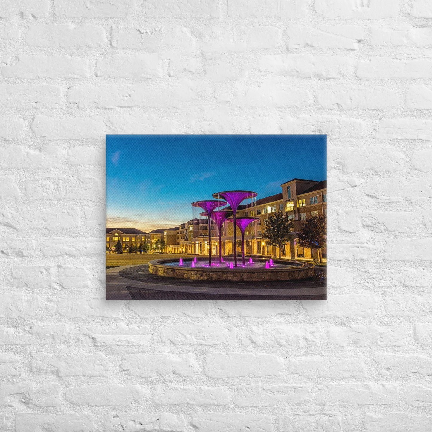 TCU Horned Frogs - Texas Christian University Dusk Campus Canvas