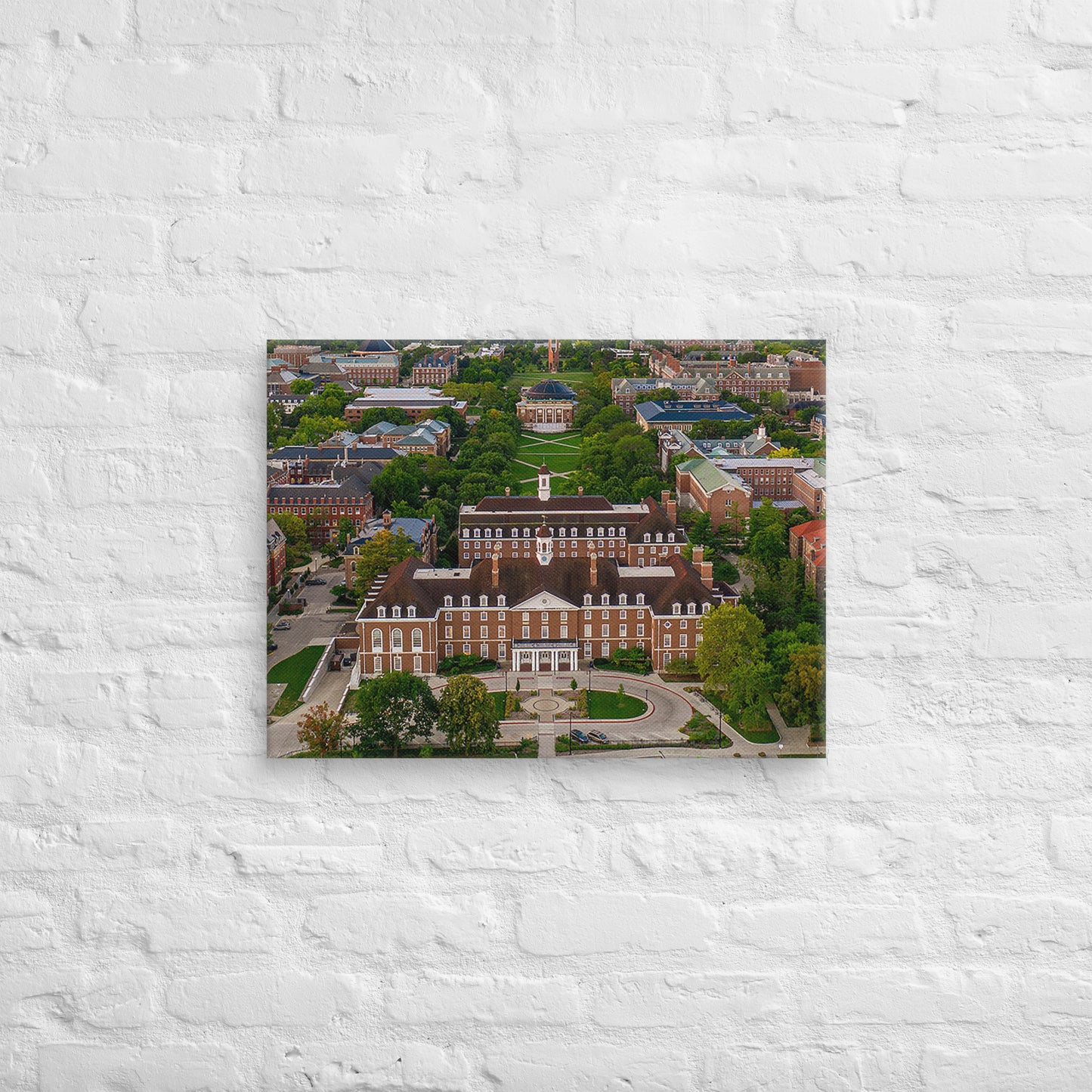 Illinois Fighting Illini - University of Illinois Aerial Campus Canvas