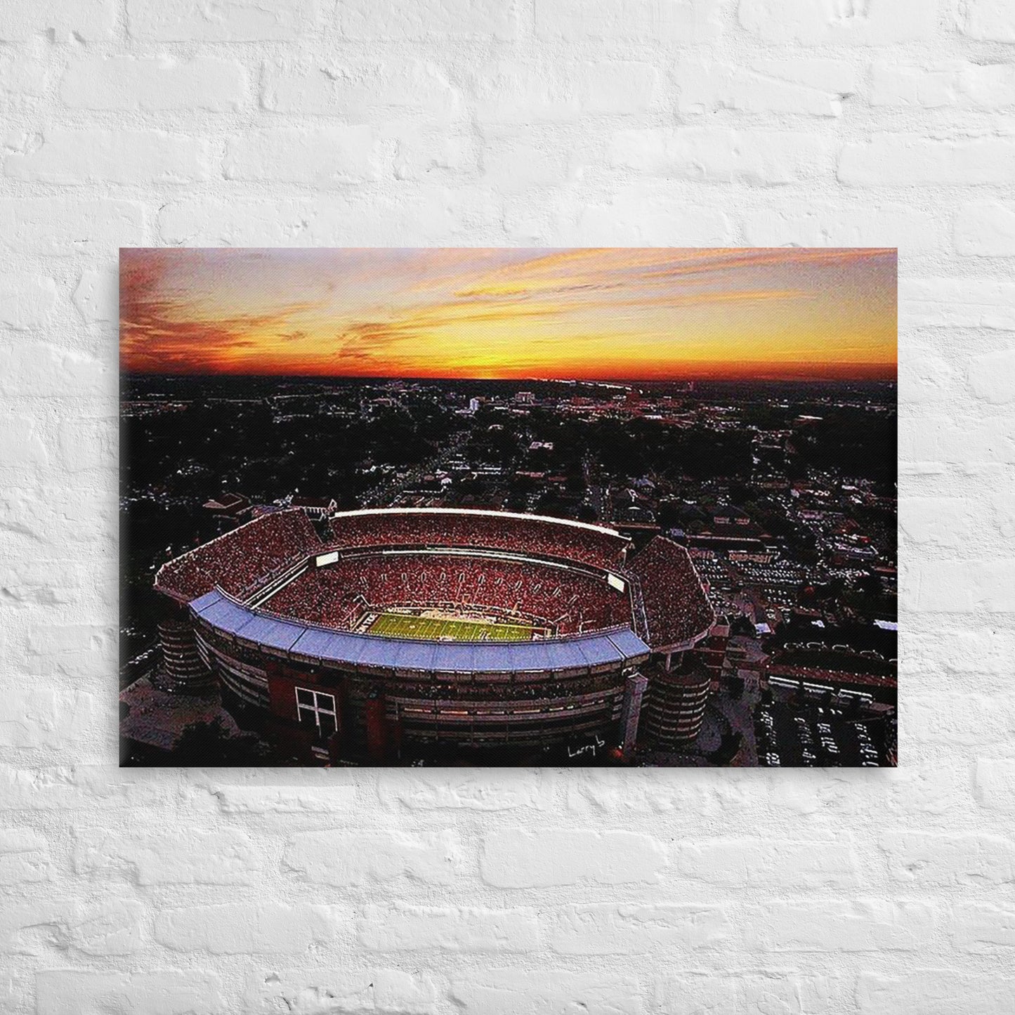 Alabama Crimson Tide - Bryant-Denny Stadium Sunset Aerial Canvas