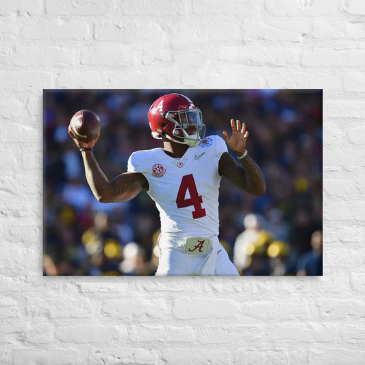 Alabama Crimson Tide - Jalen Milroe Football Canvas