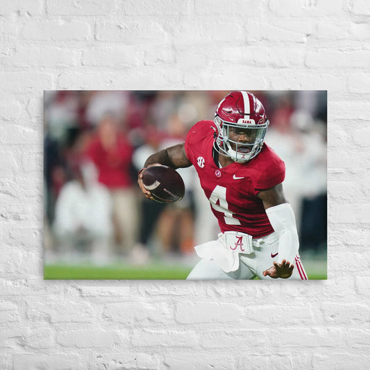 Alabama Crimson Tide - Jalen Milroe Football Canvas