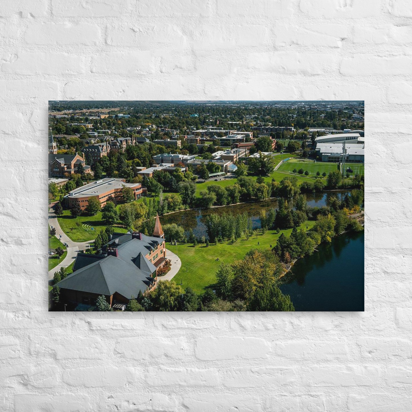 Gonzaga Bulldogs - Gonzaga University Aerial Campus Canvas