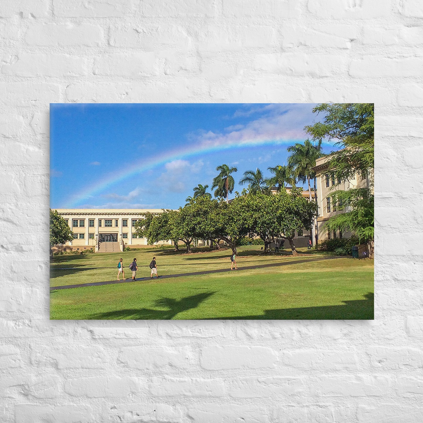 Hawaii Rainbow Warriors - University of Hawaii Rainbow Campus Canvas