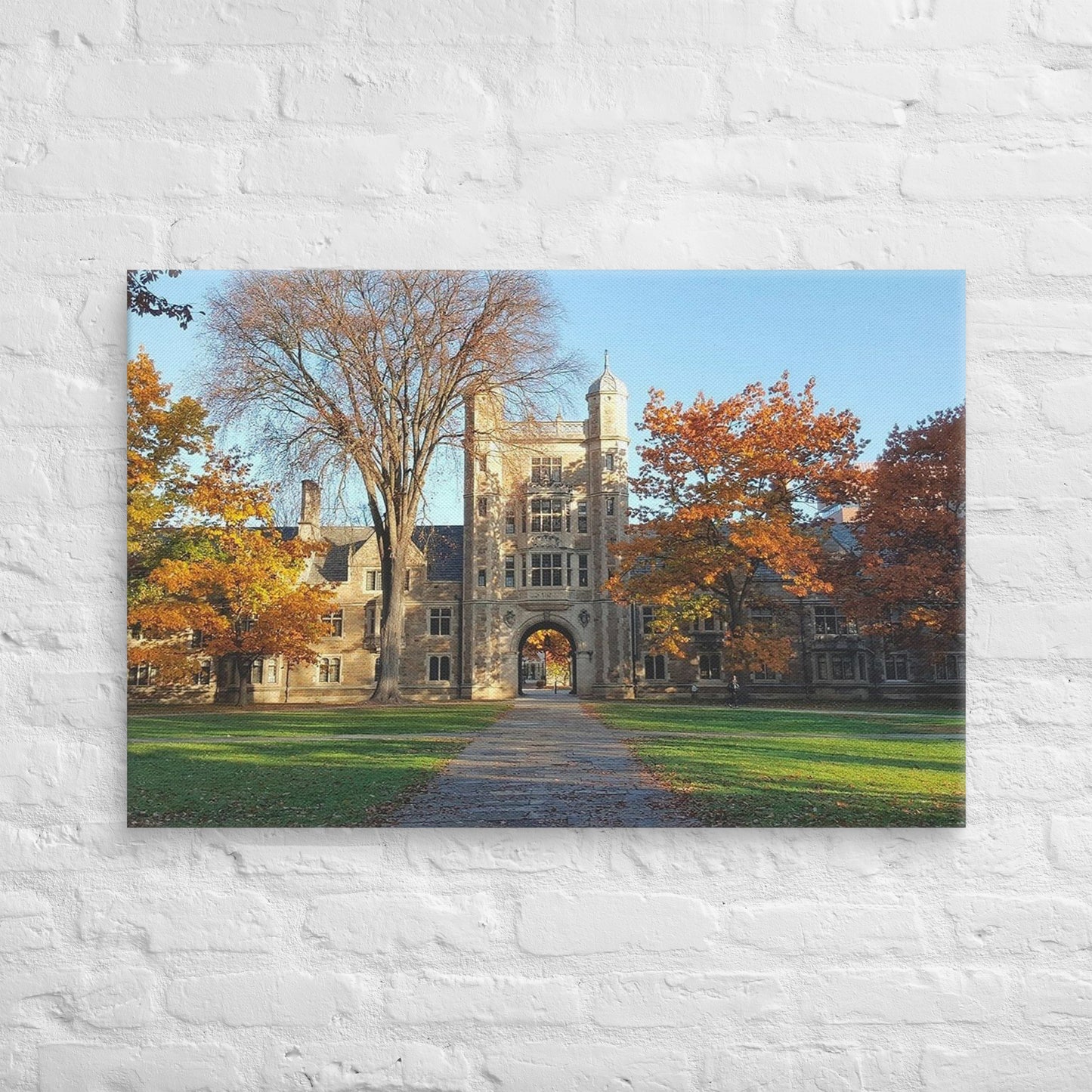 Michigan Wolverines - University of Michigan Daylight Fall Campus Canvas