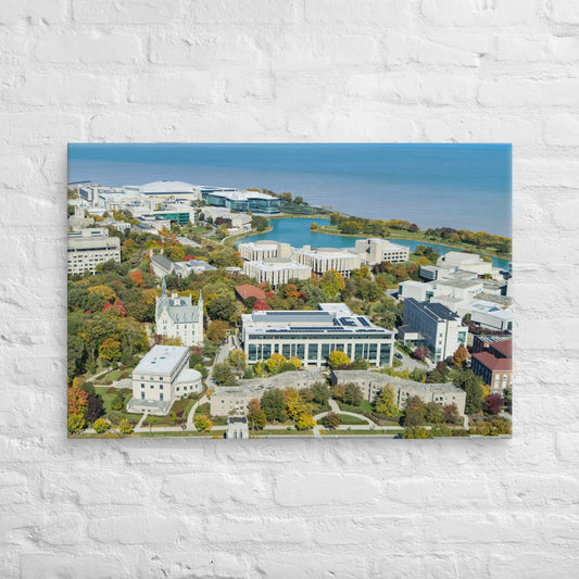 Northwestern Wildcats - Northwestern University Aerial Campus Canvas