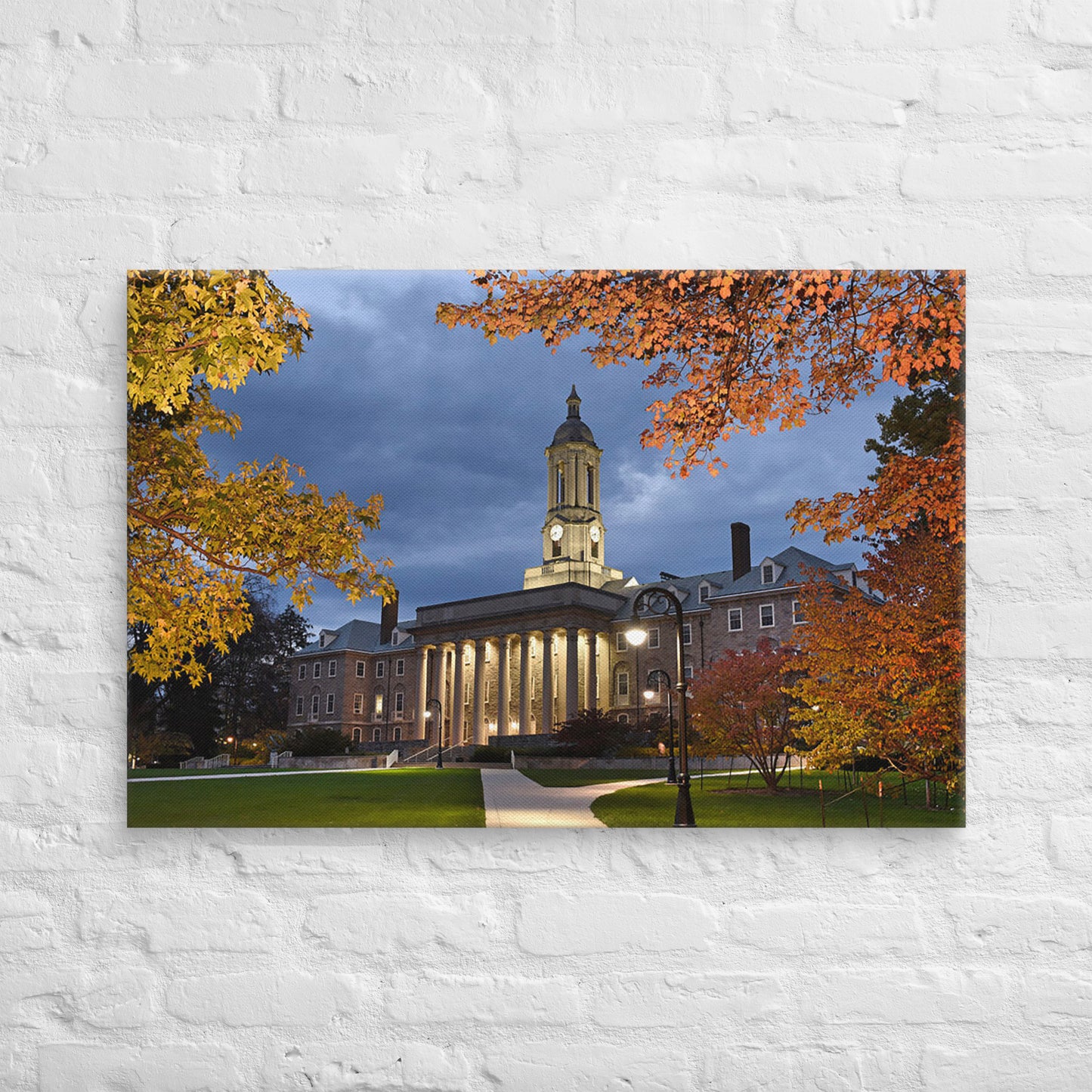 Penn State Nittany Lions - Penn State University Dusk Fall Campus Canvas