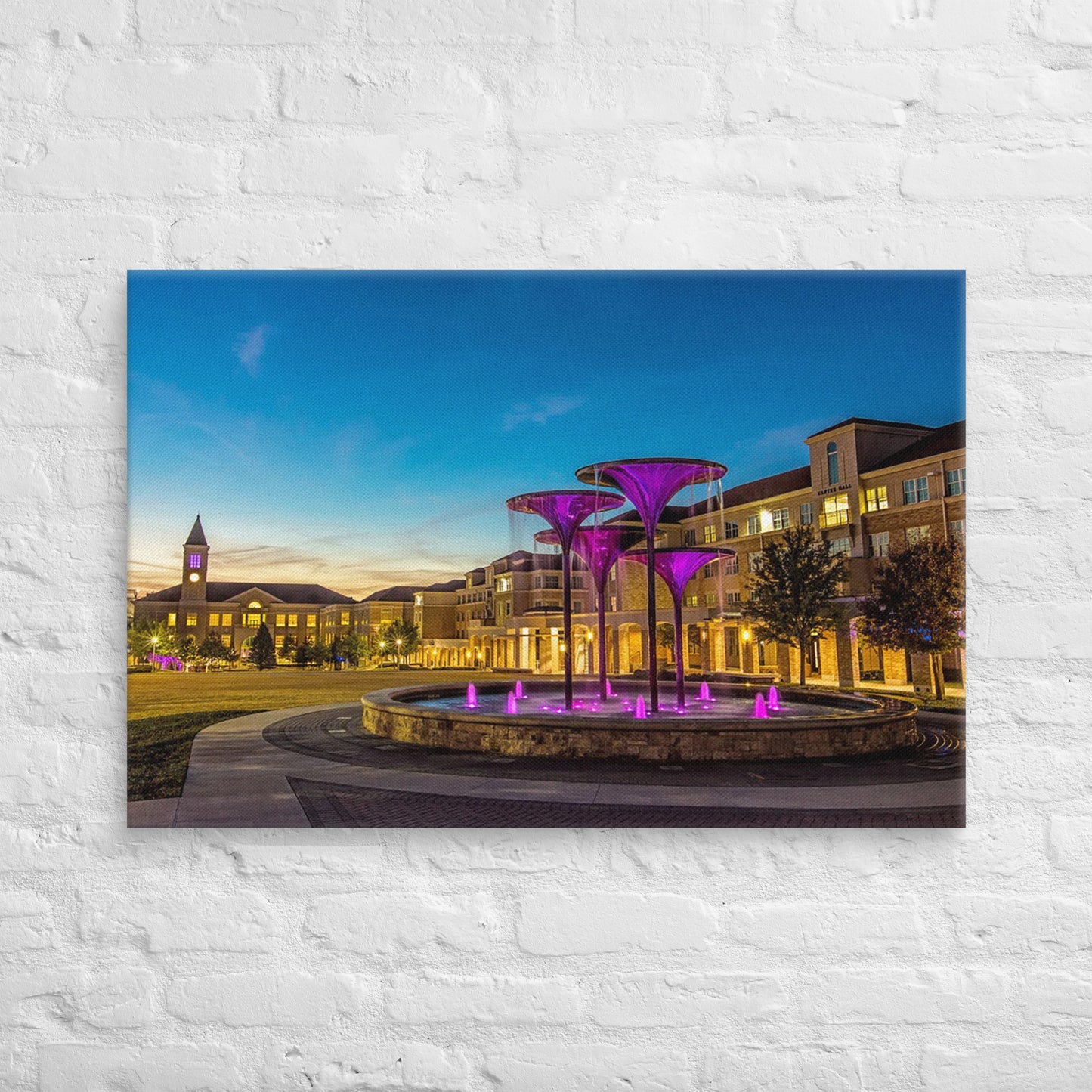 TCU Horned Frogs - Texas Christian University Dusk Campus Canvas